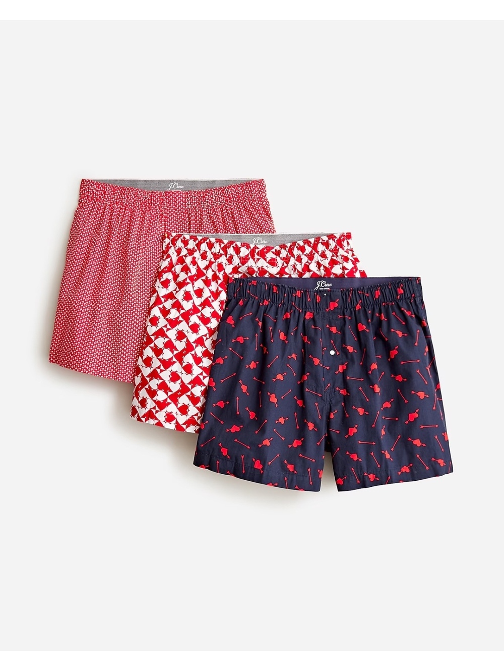 J.Crew Printed Boxers Multipack hearts size XS